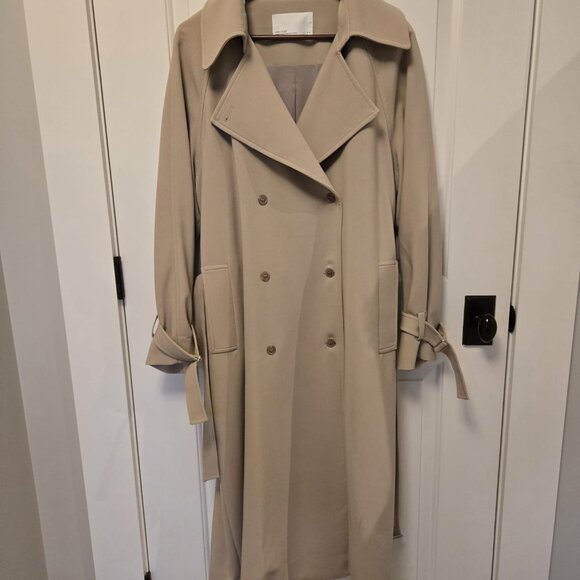 Oak + Fort Beige Oversized Trench Coat | OW-10088-W-Beige-XS | XS / TP - Picture 2 of 6